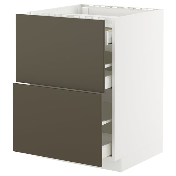 METOD / MAXIMERA Élément bas table cuisson/2fcs/3tir