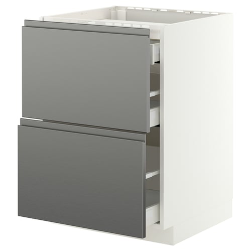 METOD / MAXIMERA Élément bas table cuisson/2fcs/3tir