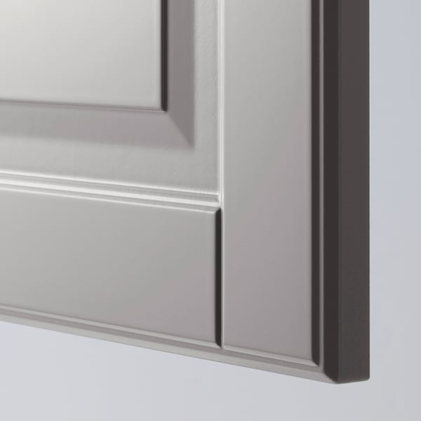 METOD / MAXIMERA Élément bas table cuisson/3fcs/3tir, blanc/Bodbyn gris, 60x60 cm