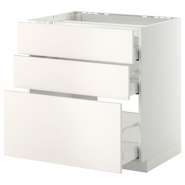 METOD / MAXIMERA Élément bas table cuisson/3fcs/3tir