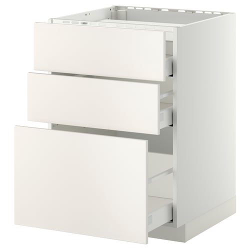 METOD / MAXIMERA Élément bas table cuisson/3fcs/3tir