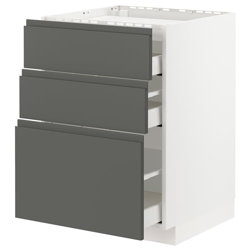 METOD / MAXIMERA Élément bas table cuisson/3fcs/3tir