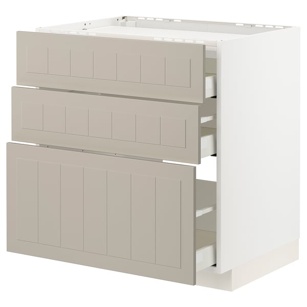 METOD / MAXIMERA Élément bas table cuisson/3fcs/3tir