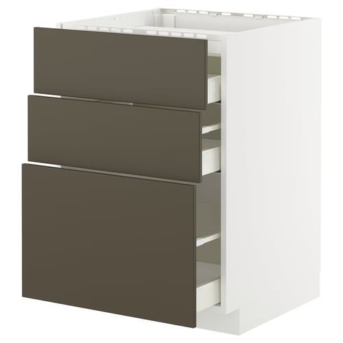 METOD / MAXIMERA Élément bas table cuisson/3fcs/3tir