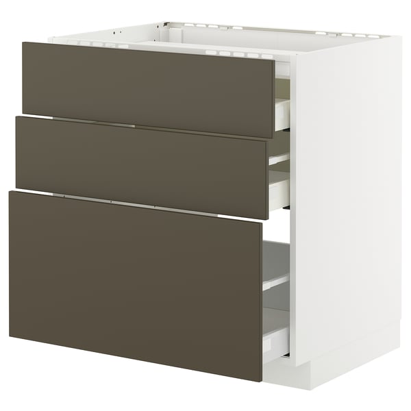 METOD / MAXIMERA Élément bas table cuisson/3fcs/3tir