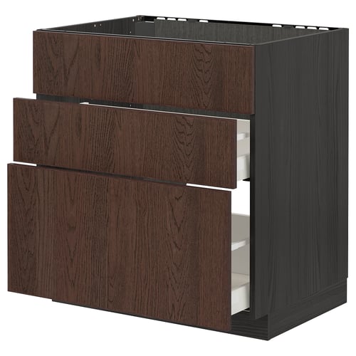 METOD / MAXIMERA Élément bas table cuisson/hotte tir
