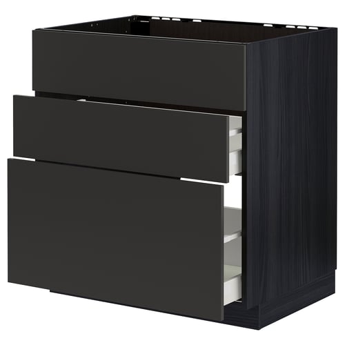 METOD / MAXIMERA Élément bas table cuisson/hotte tir