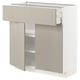 METOD / MAXIMERA Élément bas tiroir/2 portes, blanc/Stensund beige, 80x37 cm