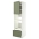 METOD / MAXIMERA Élément haut pr appareils encastrés, blanc/Axstad gris vert, 60x60x220 cm