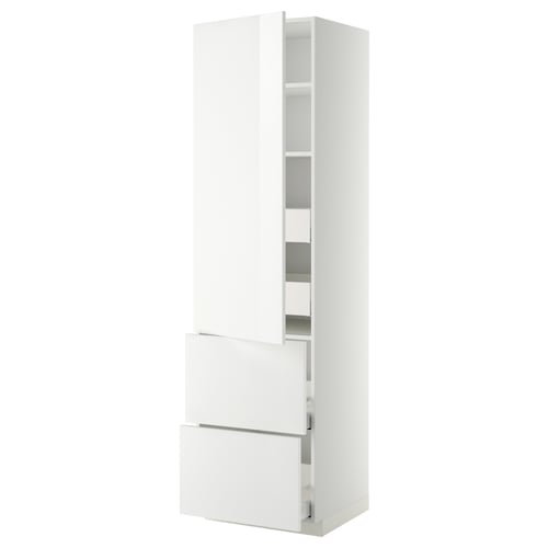 METOD / MAXIMERA Élément haut+tablettes/4tir/pte/2fc