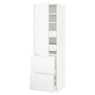 METOD / MAXIMERA Élément haut+tablettes/4tir/pte/2fc