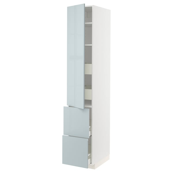 METOD / MAXIMERA Élément haut+tablettes/4tir/pte/2fc