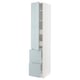 METOD / MAXIMERA Élément haut+tablettes/4tir/pte/2fc