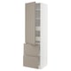 METOD / MAXIMERA Élément haut+tablettes/4tir/pte/2fc