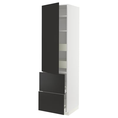 METOD / MAXIMERA Élément haut+tablettes/4tir/pte/2fc
