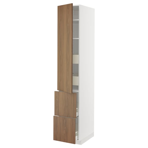 METOD / MAXIMERA Élément haut+tablettes/4tir/pte/2fc