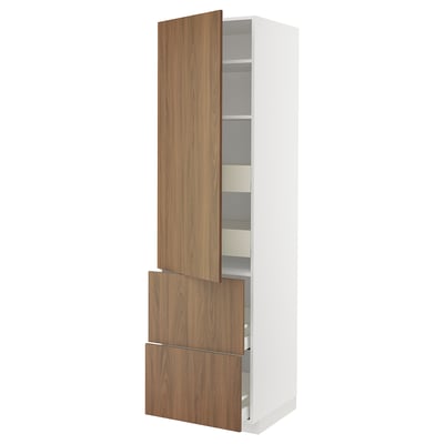 METOD / MAXIMERA Élément haut+tablettes/4tir/pte/2fc