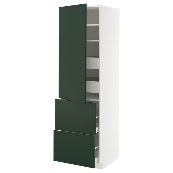 METOD / MAXIMERA Élément haut+tablettes/4tir/pte/2fc