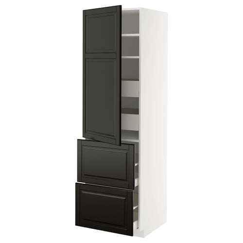 METOD / MAXIMERA Élément haut+tablettes/4tir/pte/2fc