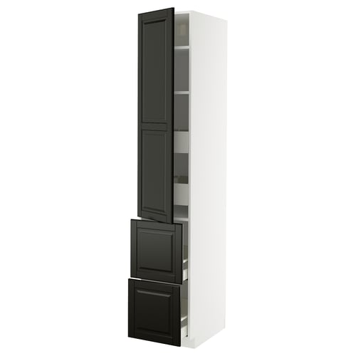 METOD / MAXIMERA Élément haut+tablettes/4tir/pte/2fc