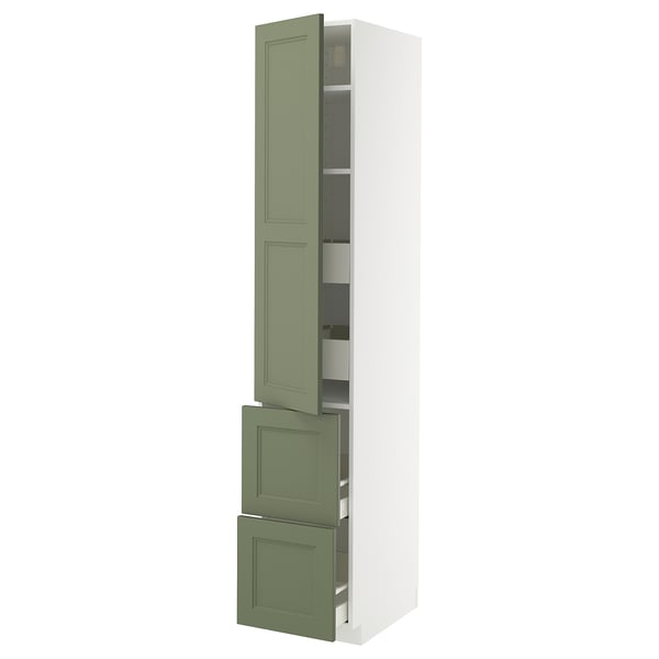 METOD / MAXIMERA Élément haut+tablettes/4tir/pte/2fc