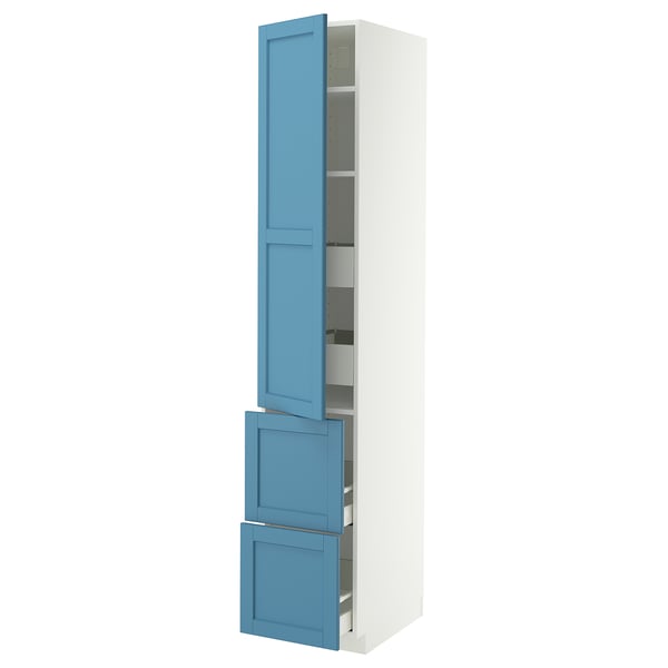METOD / MAXIMERA Élément haut+tablettes/4tir/pte/2fc