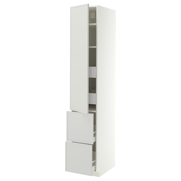 METOD / MAXIMERA Élément haut+tablettes/4tir/pte/2fc