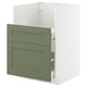 METOD / MAXIMERA Rgt bs pr évier TALLSJÖN, blanc/Axstad gris vert, 60x60 cm