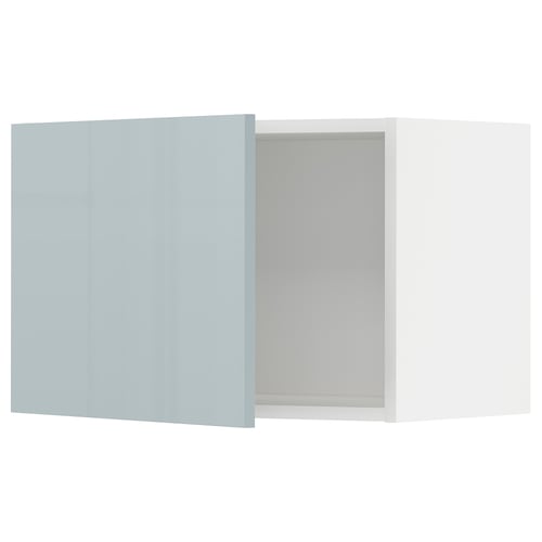 METOD Rangement mural, blanc/Kallarp bleu gris clair, 60x40 cm