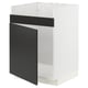 METOD Rangemt bas pour évier 1 bac HAVSEN, blanc/Nickebo anthracite mat, 60x60 cm