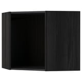 METOD Structure élément mural d'angle, effet bois noir, 68x68x60 cm
