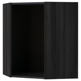 METOD Structure élément mural d'angle, effet bois noir, 68x68x80 cm