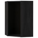 METOD Structure élément mural d'angle, effet bois noir, 68x68x100 cm