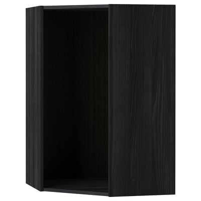 METOD Structure élément mural d'angle, effet bois noir, 68x68x100 cm