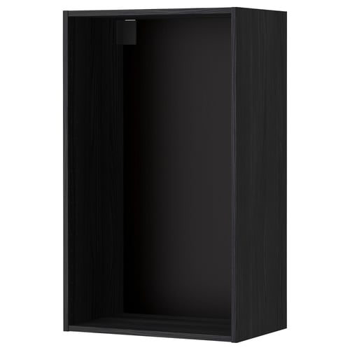 METOD Structure élément mural, effet bois noir, 60x37x100 cm