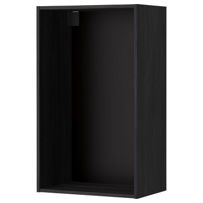 METOD Structure élément mural, effet bois noir, 60x37x100 cm