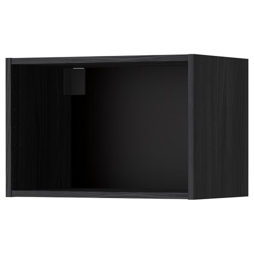 METOD Structure élément mural, effet bois noir, 60x37x40 cm