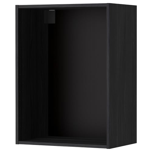 METOD Structure élément mural, effet bois noir, 60x37x80 cm