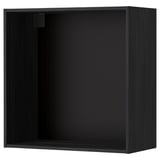 METOD Structure élément mural, effet bois noir, 80x37x80 cm