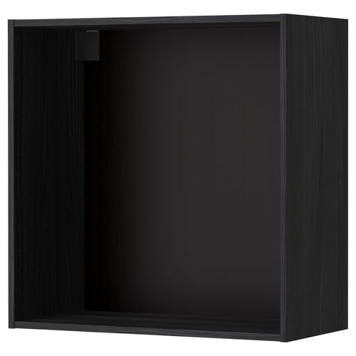 METOD Structure élément mural, effet bois noir, 80x37x80 cm