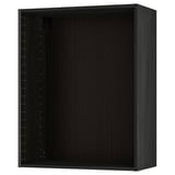 METOD Structure élément mural, effet bois noir, 80x37x100 cm