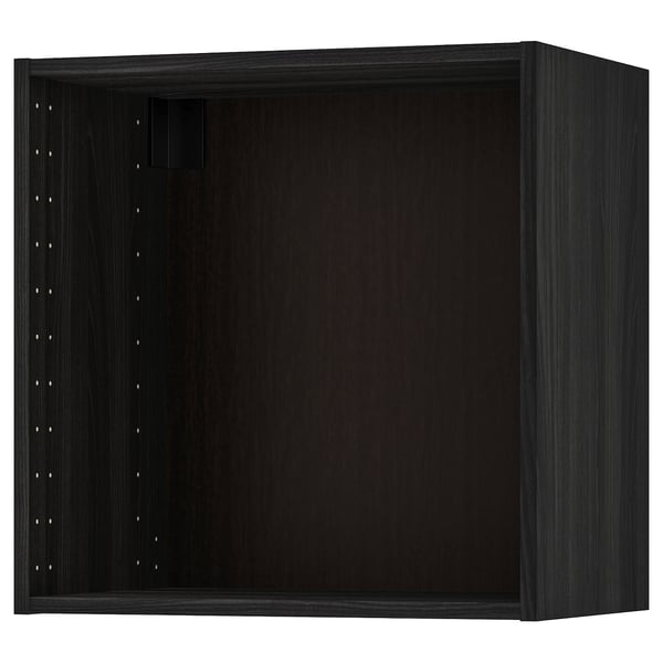 METOD Structure élément mural, effet bois noir, 60x37x60 cm