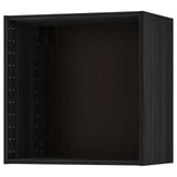 METOD Structure élément mural, effet bois noir, 60x37x60 cm