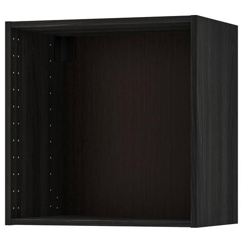 METOD Structure élément mural, effet bois noir, 60x37x60 cm