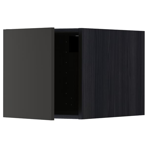 METOD Surmeuble, noir/Nickebo anthracite mat, 40x40 cm