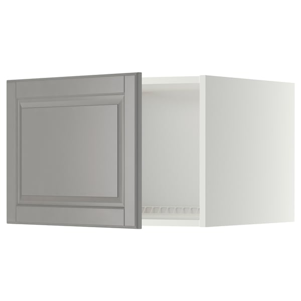 METOD Surmeuble réfr/cong, blanc/Bodbyn gris, 60x40 cm