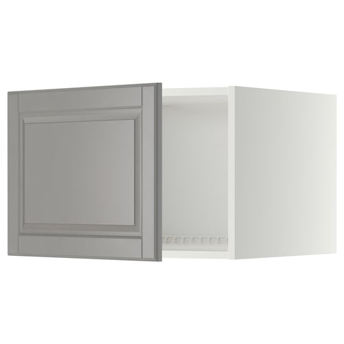 METOD Surmeuble réfr/cong, blanc/Bodbyn gris, 60x40 cm