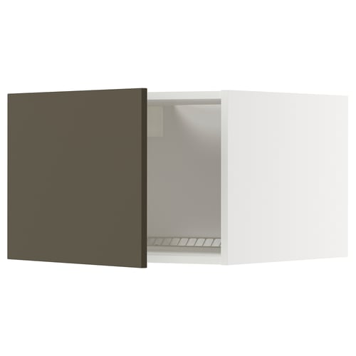 METOD Surmeuble réfr/cong, blanc/Havstorp brun-beige, 60x40 cm