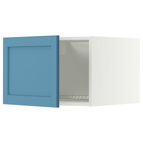 METOD Surmeuble réfr/cong, blanc/Lerhyttan bleu, 60x40 cm