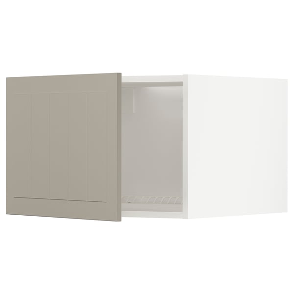 METOD Surmeuble réfr/cong, blanc/Stensund beige, 60x40 cm